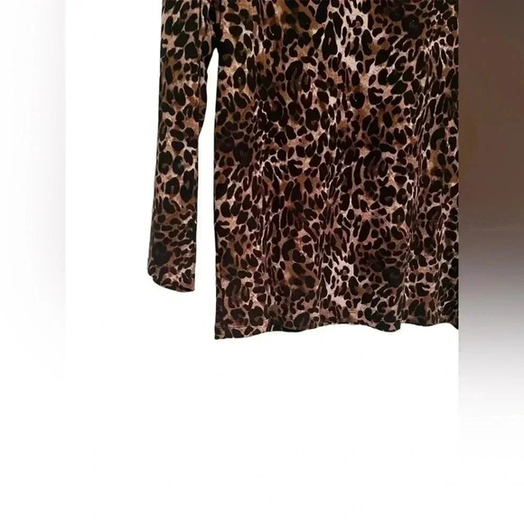 Rafaella Women's Leopard Print Long Sleeve Top Size Medium - Picture 4 of 6